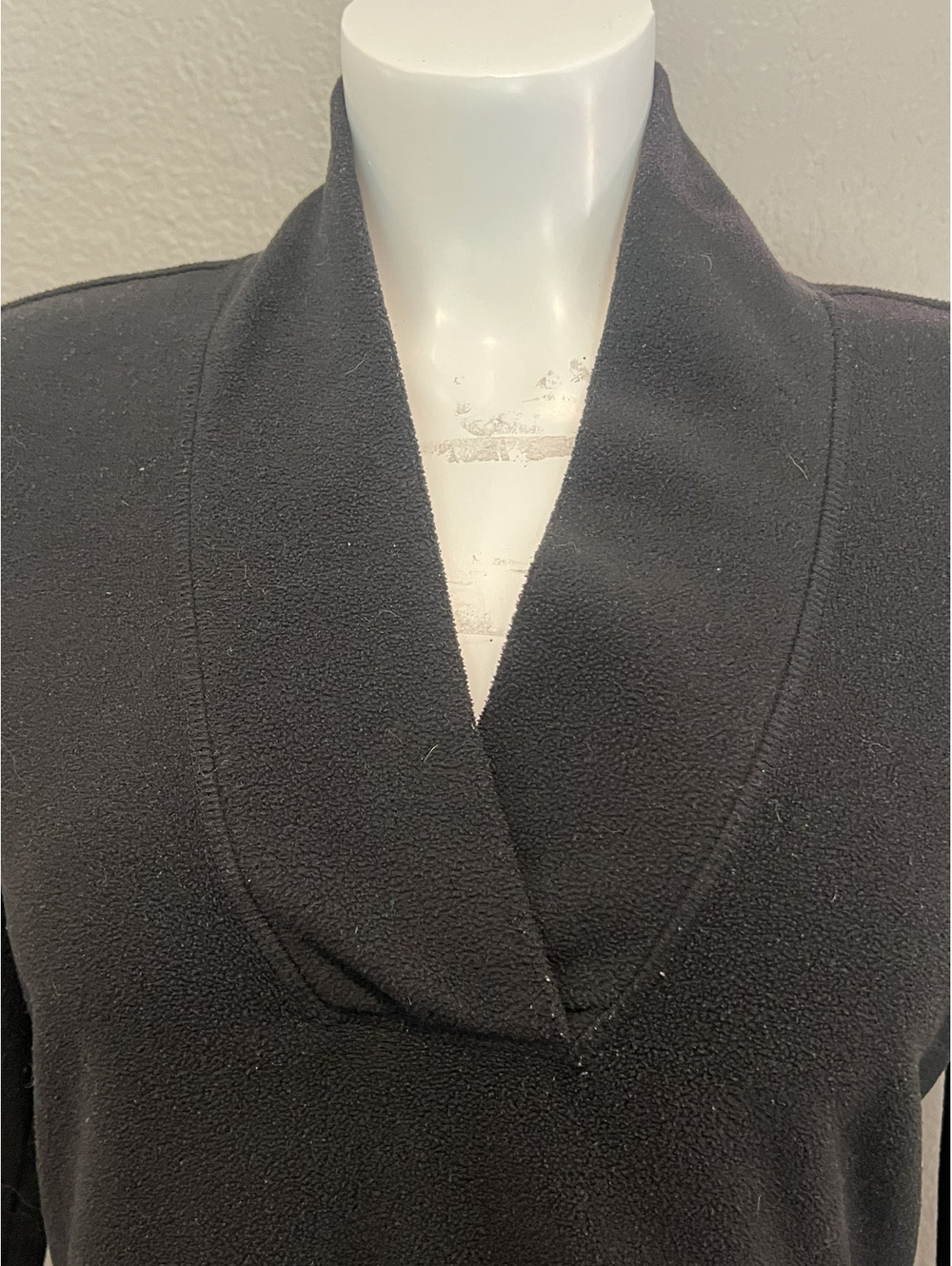 Nautica Women’s Small Black Fleece Shawl Collar Pullover Sweater Top